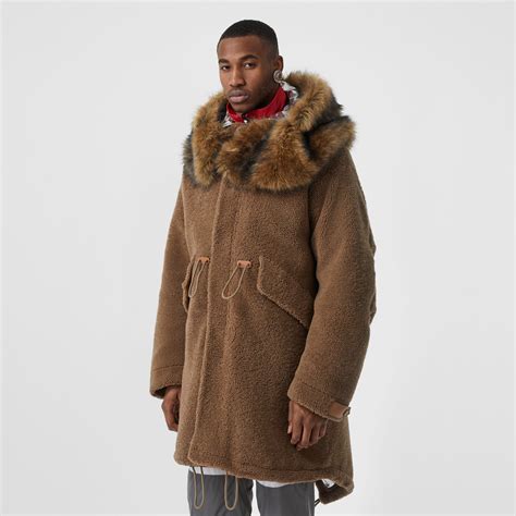 burberry shearling parka